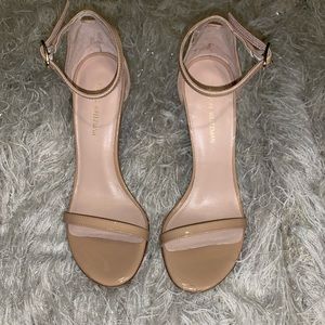 Nude Ankle Strap Heels